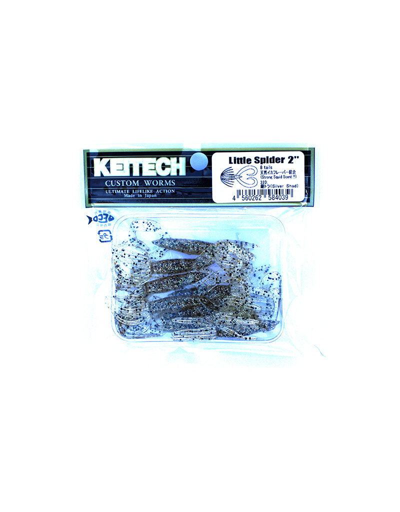 Keitech Keitech - Little Spider - 5cm - Silver Shad - 8 stuks