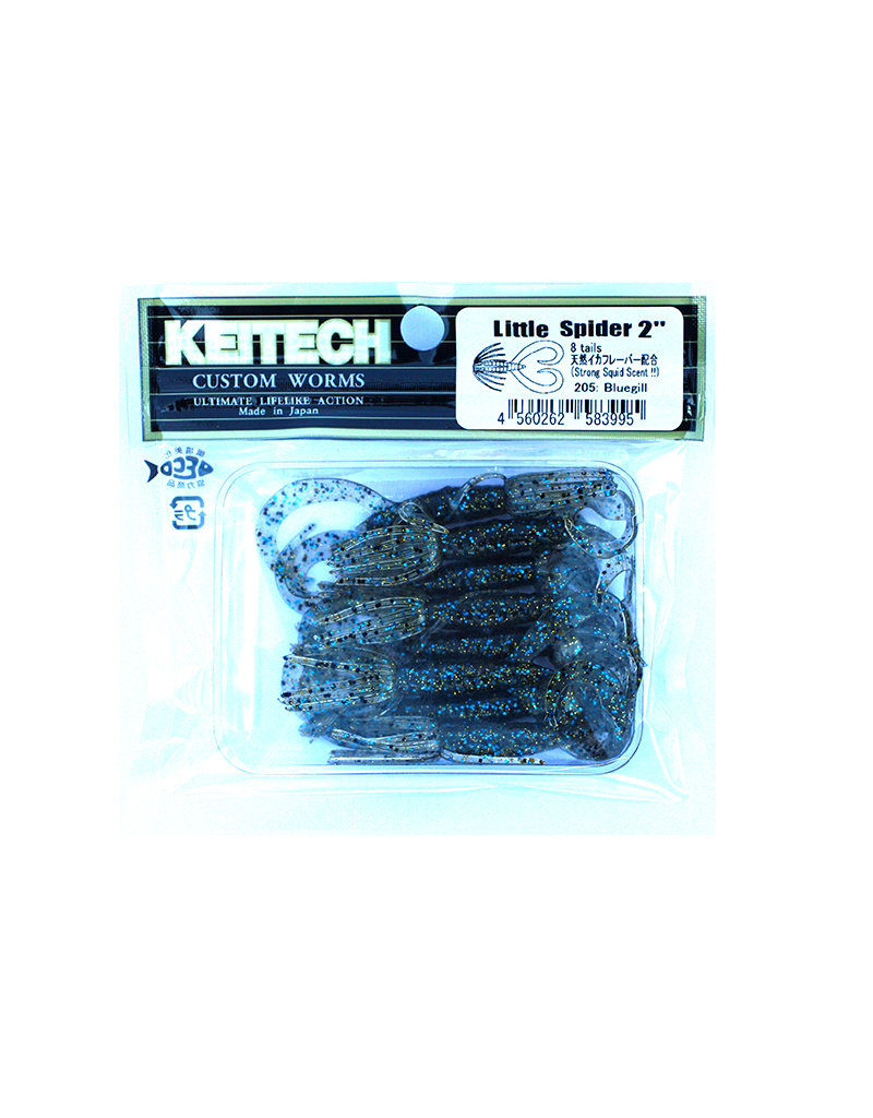 Keitech Keitech - Little Spider - 5cm - Bluegill - 8 stuks