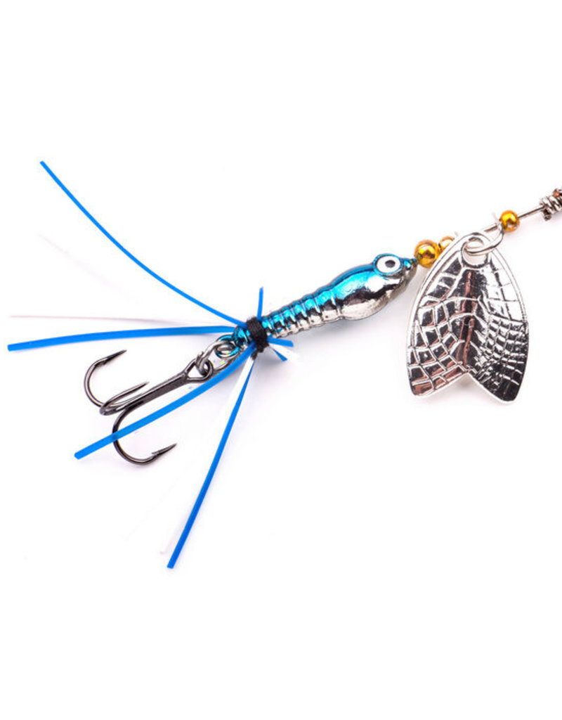 Spro Spro Mayfly Spinner Crome Blue 5cm 4gram