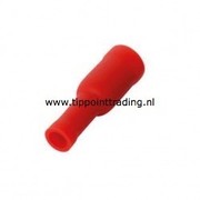 Kabelverbinder-bullet rood female 4,0 mm