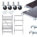 Euroscaffold Kamersteiger 90x190 4m werkhoogte + platform 30 cm + uitbreiding A
