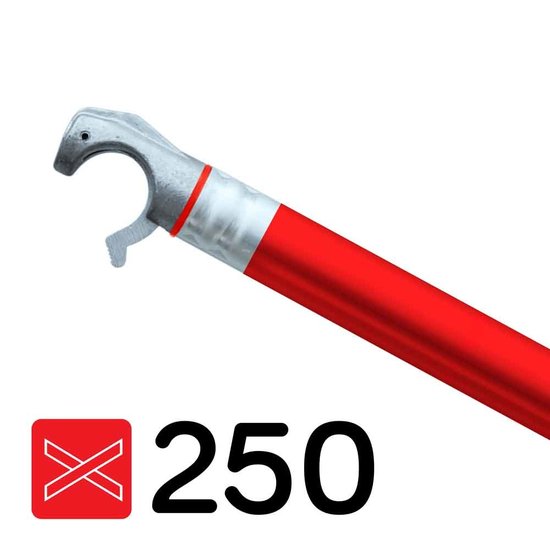 Euroscaffold Rolsteiger diagonaal schoor 250 cm rood