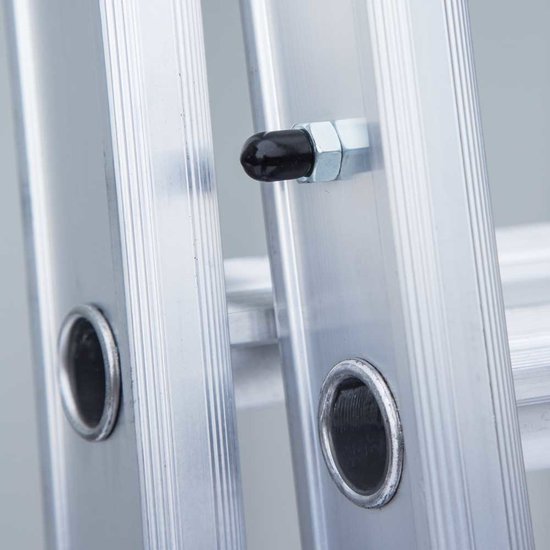 Eurostairs Eurostairs Reform ladder driedelig recht 3x10 sporten + gevelrollen