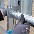 Eurostairs Eurostairs Reformladder dubbel uitgebogen 2x14 sporten + gevelrollen