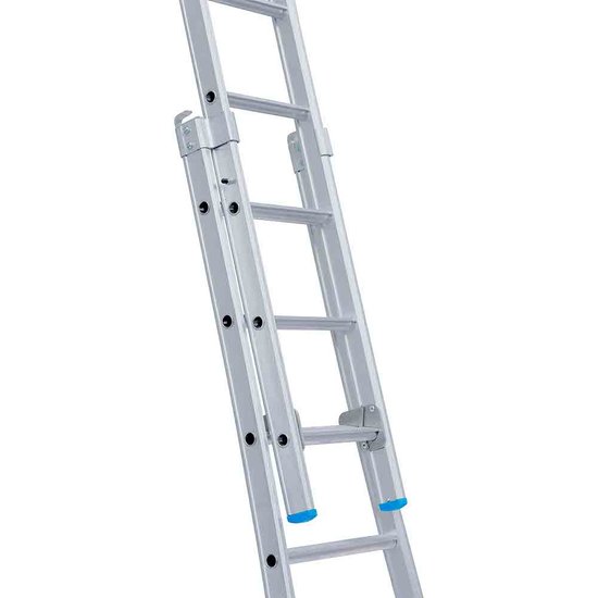 Eurostairs Eurostairs Reformladder dubbel uitgebogen 2x14 sporten + gevelrollen