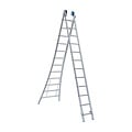 Eurostairs Eurostairs Reformladder dubbel uitgebogen 2x14 sporten + gevelrollen