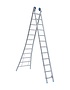 Eurostairs Reform ladder dubbel uitgebogen 2x14 sporten + gevelrollen