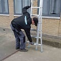 Eurostairs Eurostairs Reformladder dubbel uitgebogen 2x14 sporten + gevelrollen