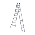 Eurostairs Eurostairs Reformladder dubbel uitgebogen 2x12 sporten + gevelrollen