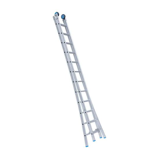 Eurostairs Eurostairs Reformladder dubbel uitgebogen 2x12 sporten + gevelrollen