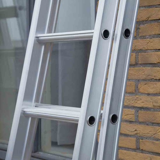 Eurostairs Eurostairs Reformladder dubbel uitgebogen 2x12 sporten + gevelrollen