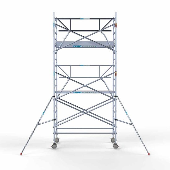 Euroscaffold Steigeraanhanger 250 + Rolsteiger Standaard 135x250 6,2m werkhoogte enkele voorloopleuning