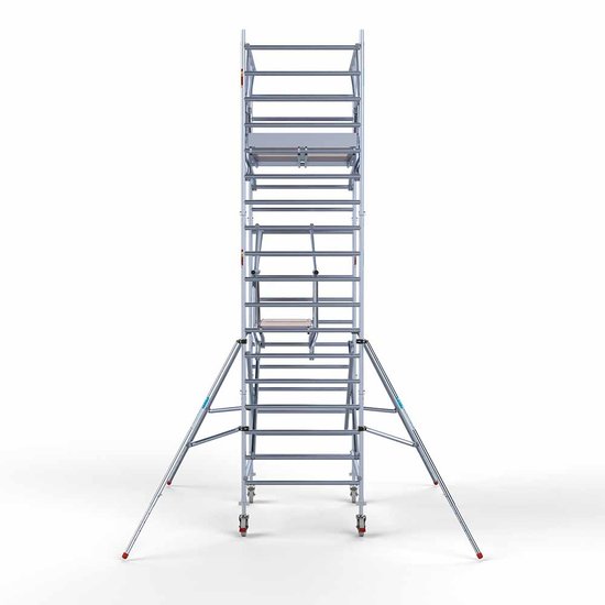 Euroscaffold Aanhanger + rolsteiger standaard 135x190 6,2m werkhoogte + dubbele voorloopleuning