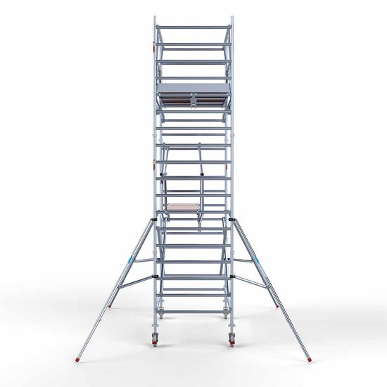 Euroscaffold Anssems Aanhanger + rolsteiger standaard 135x250 6,2m werkhoogte + dubbele voorloopleuning