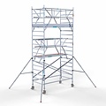 Euroscaffold Anssems Aanhanger + rolsteiger standaard 135x250 6,2m werkhoogte + dubbele voorloopleuning