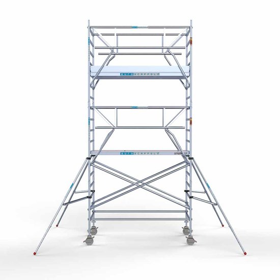 Euroscaffold Anssems Aanhanger + rolsteiger standaard 135x250 6,2m werkhoogte + dubbele voorloopleuning
