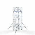 Euroscaffold Aanhanger + rolsteiger standaard 135x190 7,2m werkhoogte + dubbele voorloopleuning