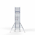 Euroscaffold Aanhanger + rolsteiger standaard 135x190 7,2m werkhoogte + dubbele voorloopleuning