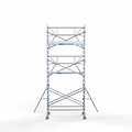 Euroscaffold Anssems Aanhanger + rolsteiger standaard 135x250 7,2m werkhoogte + enkele voorloopleuning