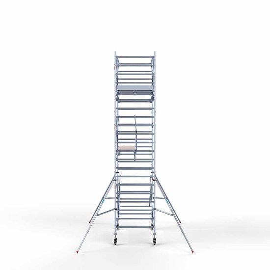 Euroscaffold Anssems Aanhanger + rolsteiger standaard 135x250 7,2m werkhoogte + dubbele voorloopleuning