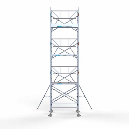 Euroscaffold Anssems Aanhanger + rolsteiger standaard 135x190 8,2m werkhoogte + enkele voorloopleuning
