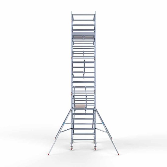 Euroscaffold Anssems Aanhanger + rolsteiger standaard 135x190 8,2m werkhoogte + dubbele voorloopleuning