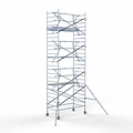 Euroscaffold Aanhanger + rolsteiger Extrusie 135x250 8,2m werkhoogte + enkele voorloopleuning