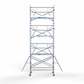 Euroscaffold Aanhanger + rolsteiger Extrusie 135x250 8,2m werkhoogte + enkele voorloopleuning