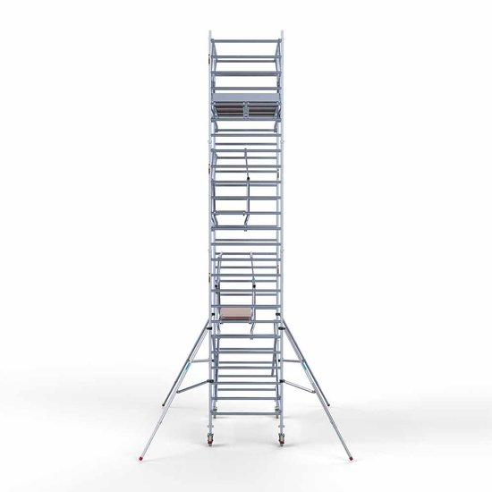 Euroscaffold Anssems Aanhanger + rolsteiger standaard 135x250 8,2m werkhoogte + dubbele voorloopleuning