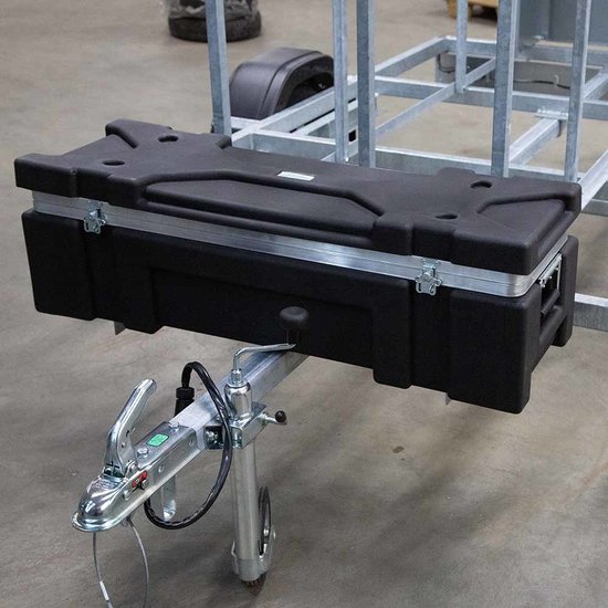 Euroscaffold Steigeraanhanger afsluitbaar 250 + Rolsteiger Basic 135x250 10,2m werkhoogte carbon vloer