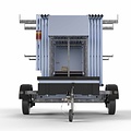 Euroscaffold Steigeraanhanger afsluitbaar 250 + Rolsteiger Basic 135x250 12,2m werkhoogte carbon vloer