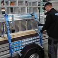 Euroscaffold Steigeraanhanger afsluitbaar 250 + Rolsteiger Basic 135x250 12,2m werkhoogte carbon vloer