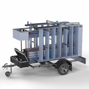 Steigeraanhanger afsluitbaar 250 + Rolsteiger Original 135x250 8,2m werkhoogte