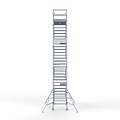 Euroscaffold Steigeraanhanger afsluitbaar 250 + Rolsteiger Standaard 135x250 10,2m werkhoogte