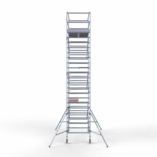 Euroscaffold Steigeraanhanger afsluitbaar 305 + Rolsteiger Standaard 135x305 8,2m werkhoogte carbon vloer
