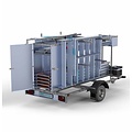 Euroscaffold Steigeraanhanger afsluitbaar 305 + Rolsteiger Standaard 135x305 10,2m werkhoogte carbon vloer