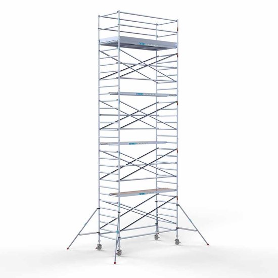 Euroscaffold Steigeraanhanger afsluitbaar 305 + Rolsteiger Standaard 135x305 10,2m werkhoogte carbon vloer