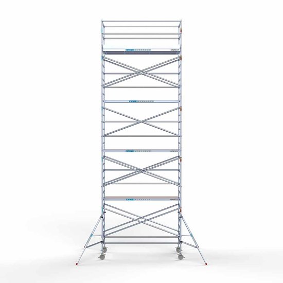 Euroscaffold Steigeraanhanger afsluitbaar 305 + Rolsteiger Standaard 135x305 10,2m werkhoogte carbon vloer