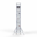 Euroscaffold Steigeraanhanger afsluitbaar 305 + Rolsteiger Standaard 135x305 10,2m werkhoogte carbon vloer