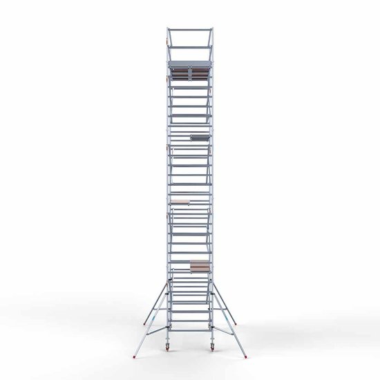 Euroscaffold Steigeraanhanger afsluitbaar 305 + Rolsteiger Standaard 135x305 10,2m werkhoogte carbon vloer