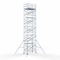 Euroscaffold Steigeraanhanger afsluitbaar 250 + Rolsteiger Standaard 135x250 12,2m werkhoogte carbon vloer