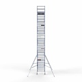 Euroscaffold Steigeraanhanger afsluitbaar 250 + Rolsteiger Standaard 135x250 12,2m werkhoogte carbon vloer