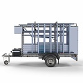 Euroscaffold Steigeraanhanger afsluitbaar 250 + Rolsteiger Standaard 135x250 8,2m werkhoogte enkele voorloopleuning