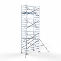 Euroscaffold Steigeraanhanger afsluitbaar 250 + Rolsteiger Standaard 135x250 8,2m werkhoogte enkele voorloopleuning