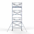 Euroscaffold Steigeraanhanger afsluitbaar 250 + Rolsteiger Standaard 135x250 8,2m werkhoogte enkele voorloopleuning