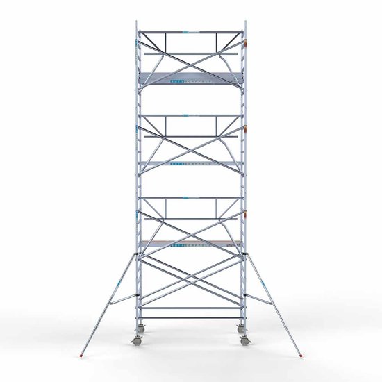 Euroscaffold Steigeraanhanger afsluitbaar 250 + Rolsteiger Standaard 135x250 8,2m werkhoogte enkele voorloopleuning