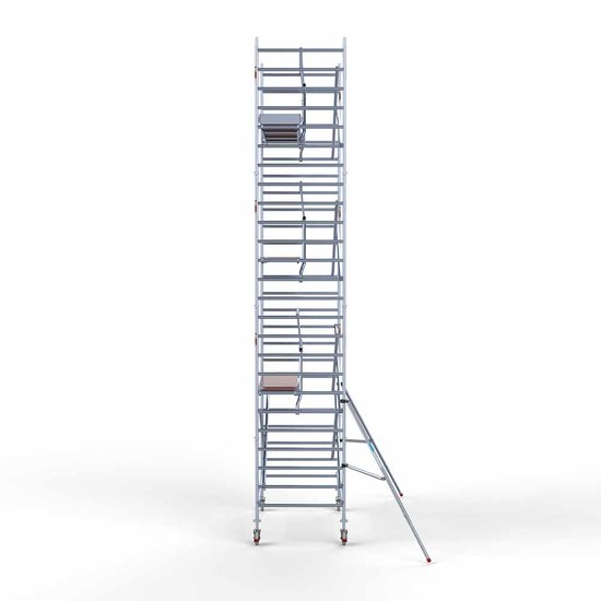 Euroscaffold Steigeraanhanger afsluitbaar 250 + Rolsteiger Standaard 135x250 8,2m werkhoogte enkele voorloopleuning
