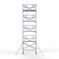 Euroscaffold Steigeraanhanger afsluitbaar 250 + Rolsteiger Standaard 135x250 10,2m werkhoogte enkele voorloopleuning