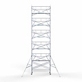 Euroscaffold Steigeraanhanger afsluitbaar 305 + Rolsteiger Standaard 135x305 12,2m werkhoogte enkele voorloopleuning