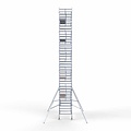 Euroscaffold Steigeraanhanger afsluitbaar 305 + Rolsteiger Standaard 135x305 12,2m werkhoogte enkele voorloopleuning